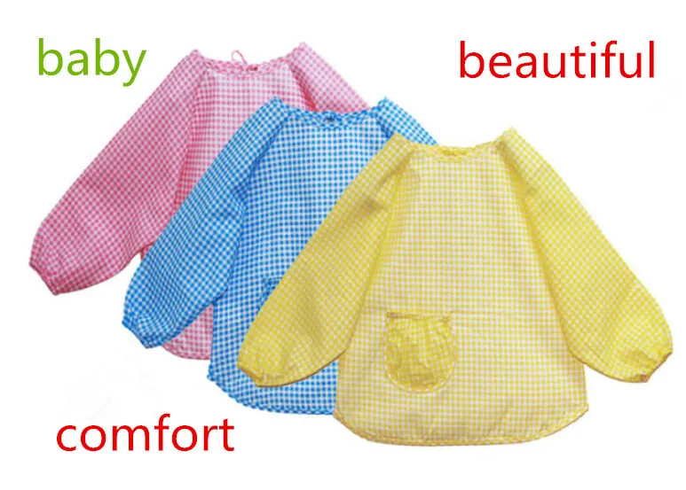 XIEJINJIA 2 Pack Kids Art Smock With Long Sleeve And 3 Pockets Children Artists Child Play Apron Boys And Girls For Cooking Painting Craft Pink/M - Online Marketplace
