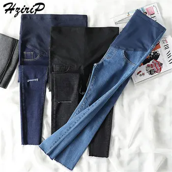 

Hzirip Stylish Hot Maternity Summer Loose Elastic Casual Care Belly New Denim Fresh Plus Pregnant Pants