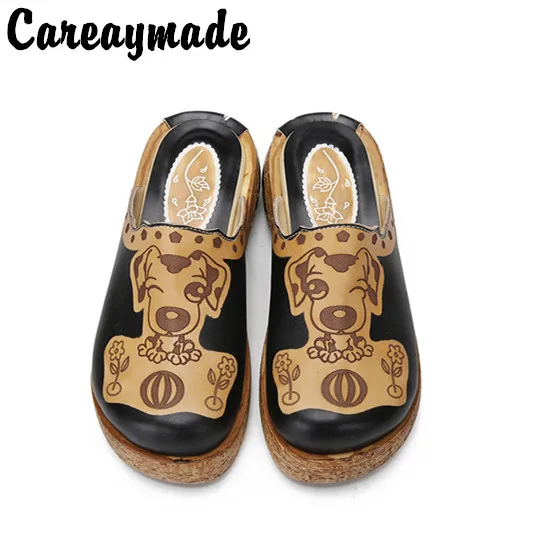 

Careaymade-Folk style Head layer cowhide pure handmade Carved shoes, the retro art mori girl shoes,Women's casual Sandals 8979