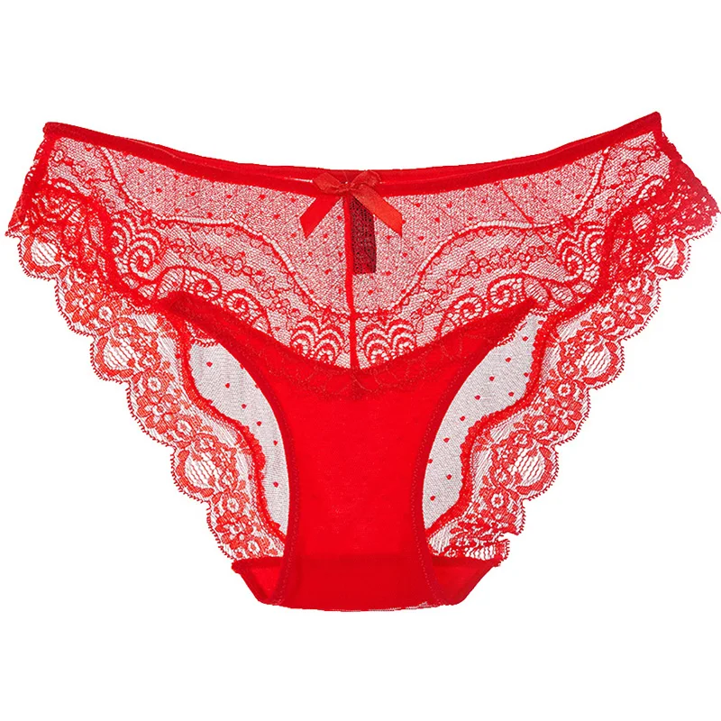 8 Colors Lace Panties - Soft, Breathable Briefs for Women Underwear - Transparent, Tempting Low-Rise Cotton Lingerie - Ladies Panty image 2