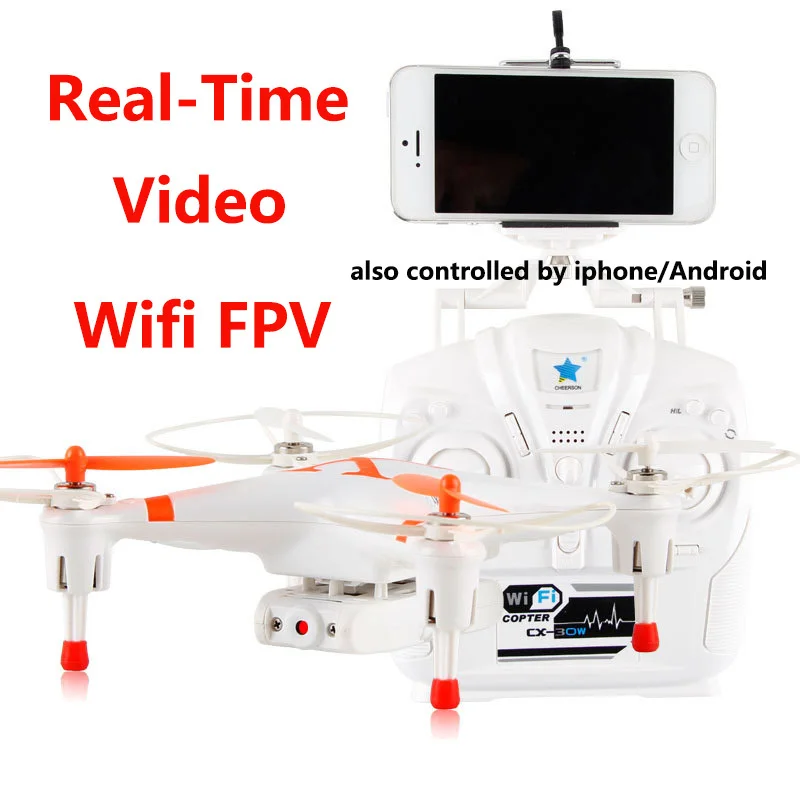 Buy Cheap Cheerson CX-30W 4CH 2.4GHz 6-Axis Gyro RC Drone HD Camera for iPhone Android Wifi FPV Real Time Video Transmitter Quadcopter