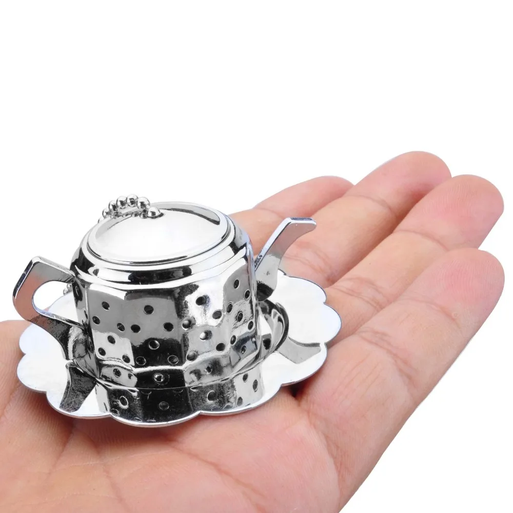 Tea Infuser 3CM Teapot shaped Food Grade Stainless Steel Tea Balls Herbal Pot Tea Strainers