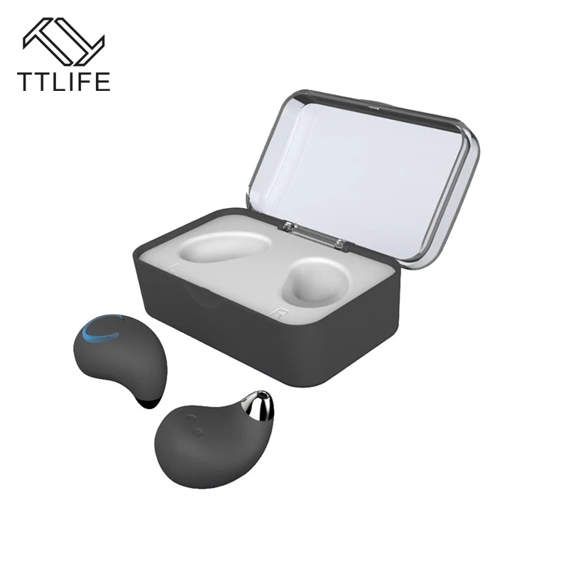

TTLIFE TWS Bluetooth 4.1 Earphone Earbuds Double Channel Playback Headphone with Storage Box Automatic Bluetooth Reconnection