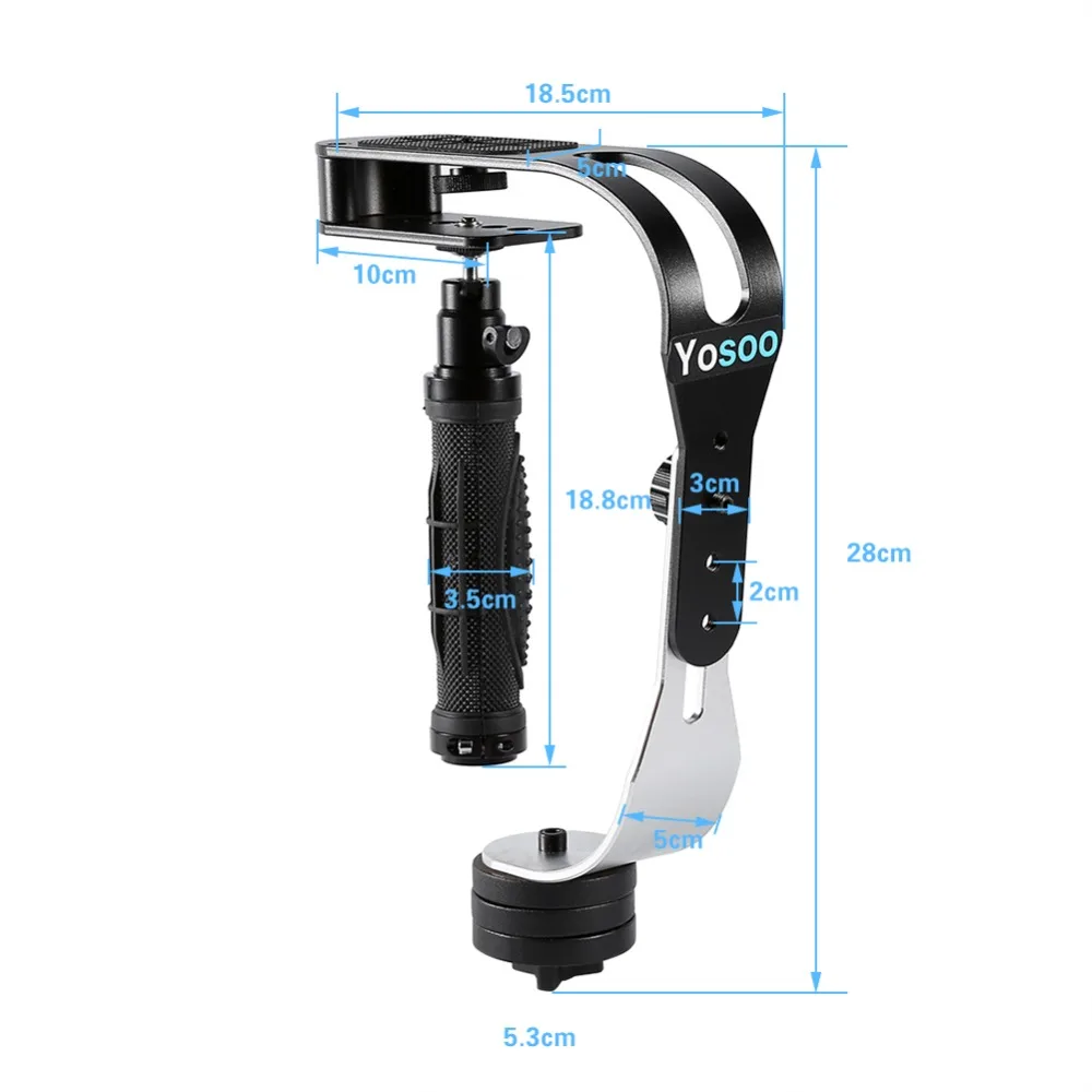 Металлический Ручной Стабилизатор универсальный для Gopro DSLR SLR цифровой камеры Спорт DV алюминиевый estabilizador de камера для Feiyu