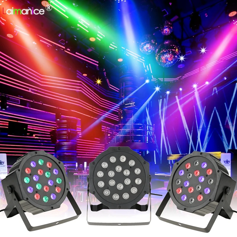 

LED Par 18LED 18W RGB Par Light With DMX512 for disco party DJ projector Stage Lighting