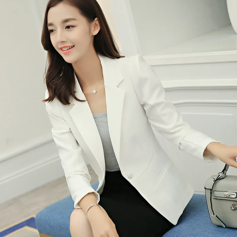 

Customized new European and American hot casual women's fashion Slim temperament long-sleeved solid color suit
