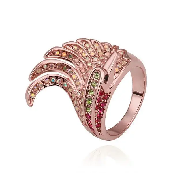 R300 WholesaleHigh QualityNickle Free AntiallergicNew Fashion Jewelry 18K Real Gold PlatedRing For Women