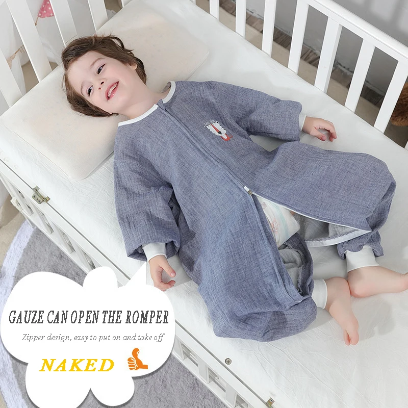 Новорожденный Sleepsacks детские кроватки спальные мешки Set ноги хлопка сна летний милый детский костюм для Детский Комплект постельного белья