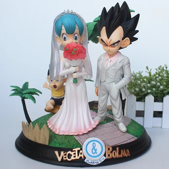

Anime Dragon Ball Z Trunks GK Figurine Vegeta & Bulma Wedding Day Ver. PVC Action Figure Toys