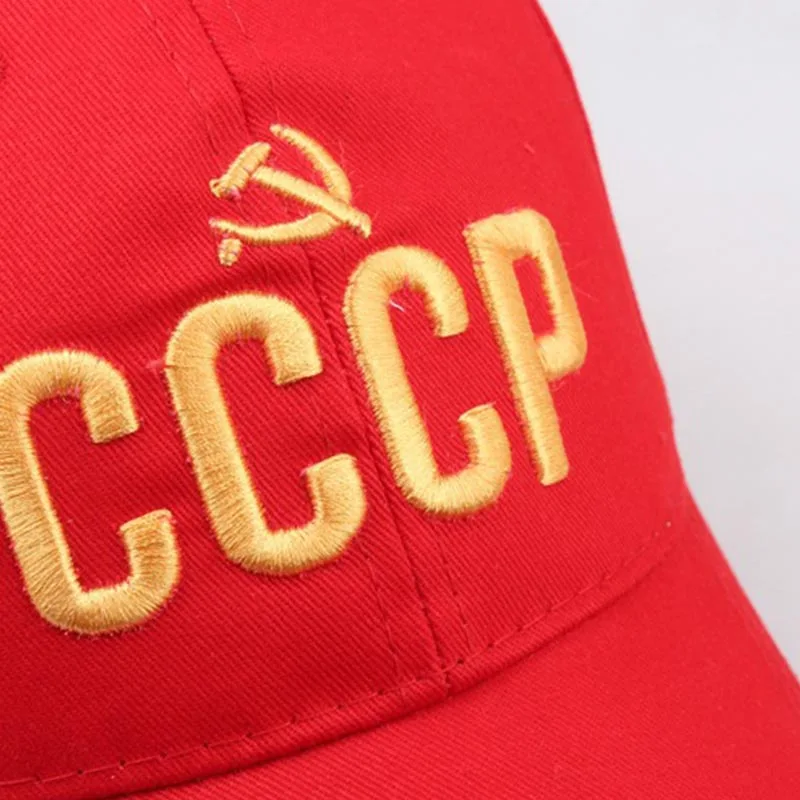 Новое поступление CCCP СССР русские кепки-бейсболки с вышитыми надписями унисекс черная красная хлопковая бейсболка с шляпа c вышивкой, для отца Прямая поставка