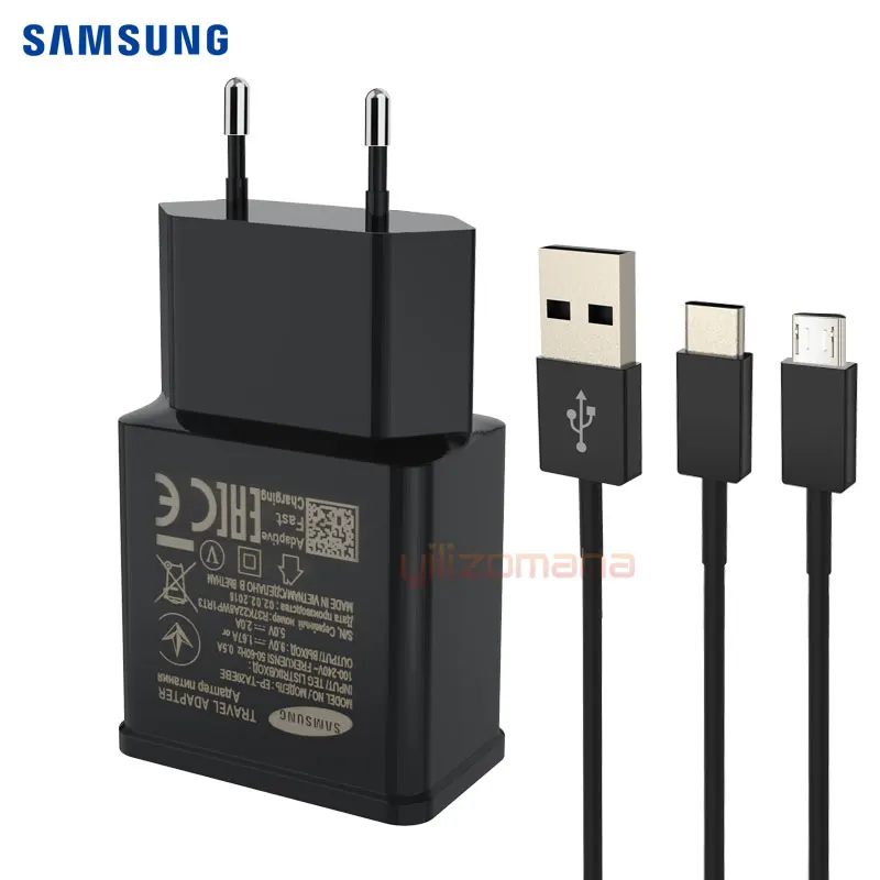Samsung Original Fast Charger EU US Travel Adapter 9V/1.67A Quick Charge USB For Samsung Galaxy S6 S7 S8 Plus Edge Note 5 6 7 8