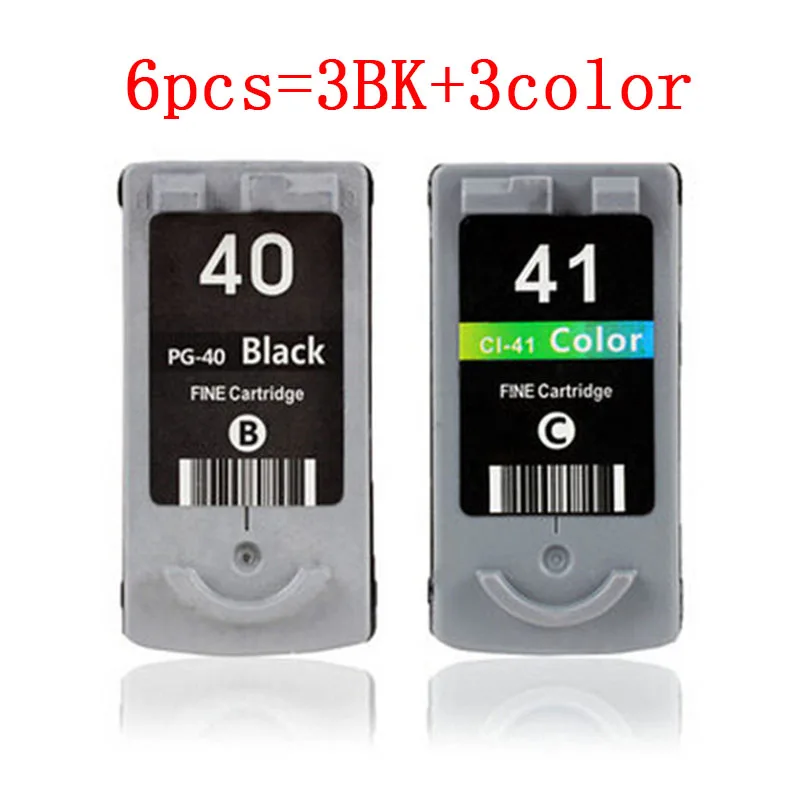 

new listing 3BK+3COLOR PG-40 CL-41 Ink Cartridge for CANON PG40 CL41 for Canon PIXMA IP2500 IP2600 MX300 MX310 MP160 MP140 MP150