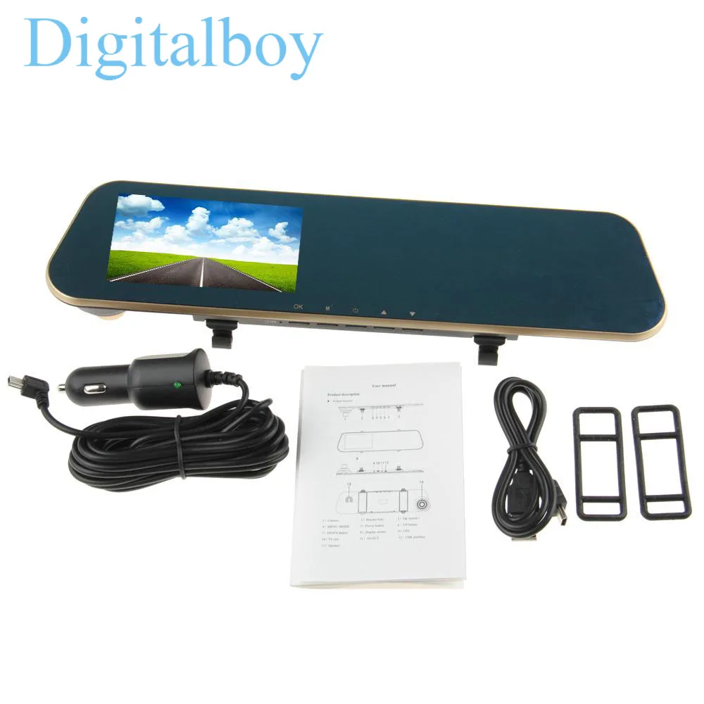 4 3 Inch Car Dvr Rearview Mirror Camera Video Recorder Registrator Dash Cam 1080P Full HD