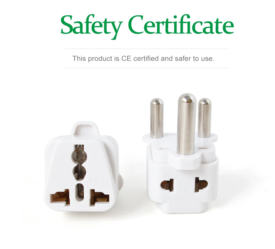 1PC White Converter AU UK US EU To Large South Africa Plug AC Power Outlet Adapter Socket Nepal India Sri Lanka Travel Adaptor (3)
