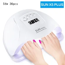 SUNX 5PLUS 54 Вт УФ светодиодная лампа для сушки ногтей для ногтей Гель-лак отверждаемая лампа с 4 нижним таймером ЖК-дисплей инструменты для дизайна ногтей