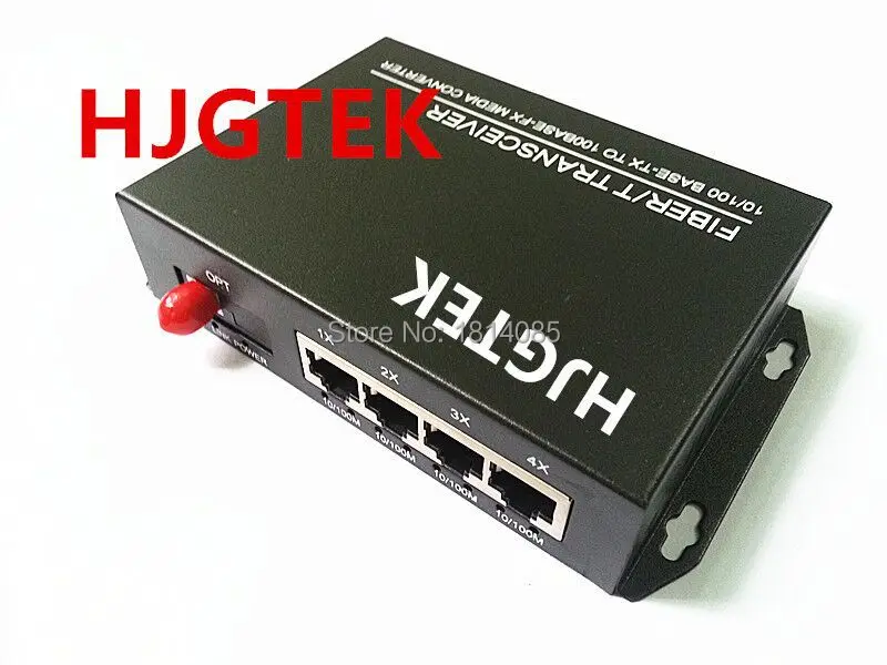 Высокое качество Fast Ethernet Волокно переключатель 4tx 10/100 Мбит/с оптический media converter одномодовый simplex 4 utp RJ-45 для разъем FC