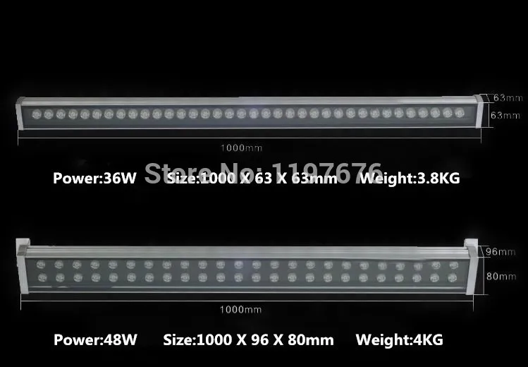 

DHL Free Shipping for 8pcs 48W LED Wall Washer AC85-265V Blue Emitting Color Aluminium Material LED Wall Wahser Floodlight