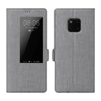

For Huawei Mate 20 20 Pro Phone Case Smart Flip Soft Leather mate20 20pro Folio Cover Windows Auto-Sleep Wake Shockproof Cases
