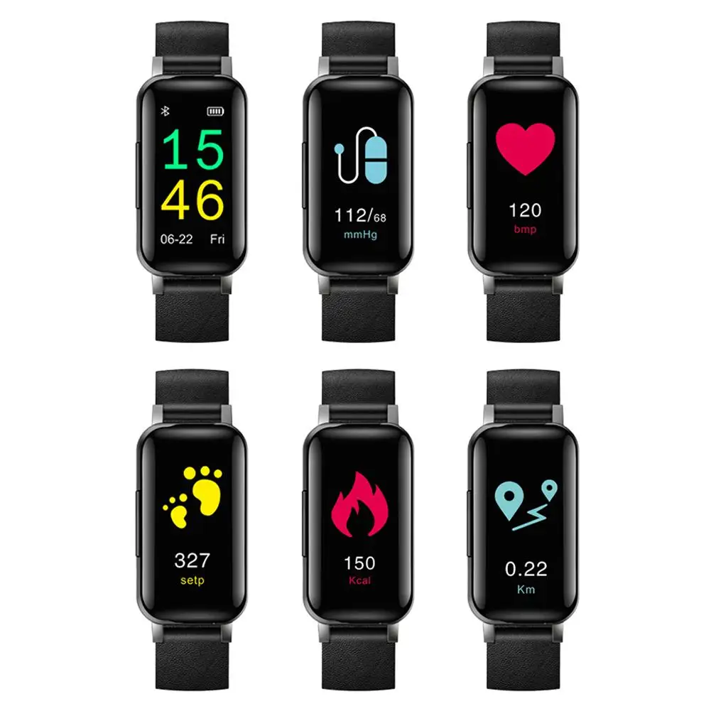 2-in-1 Smart Bracelet Fitness Tracker TWS Bluetooth5.0 Earphone IP67 Waterproof Sports Wristband Headphones with bracelet