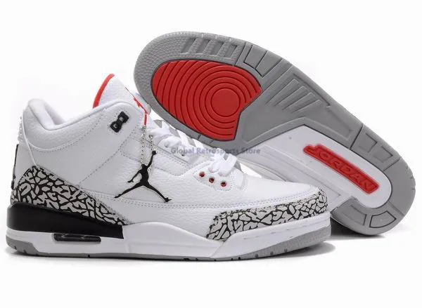 

Jordan Air 3 Men Basketball Shoes White Cement Black Cat Bred Military Blue Pure Money Fire Red Athletic Outdoor Sport Sneakers