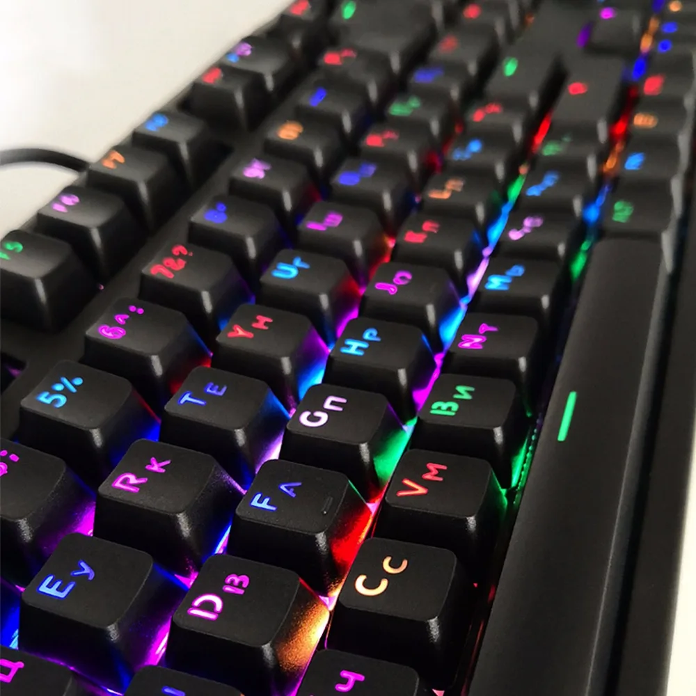 

104 Keycaps Russian Translucent Backlight Keycaps For Cherry MX Keyboard Switch