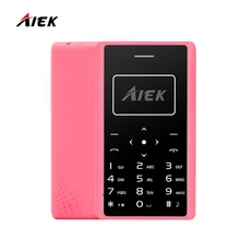 2017 ультра тонкий карты мобильного телефона 4.8 мм AIEK X7 aeku X7 soyes X6 low radiation карты телефон Multi Язык Бесплатная доставка