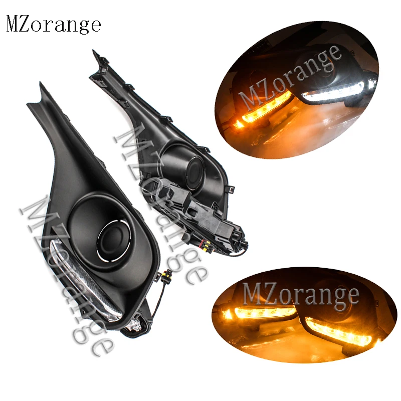 

MZORANGE LED DRL Daytime Running Light For Suzuki Swift 2018 Yellow/White 12V 2pcs Turning Yellow Signal Waterproof Day Light