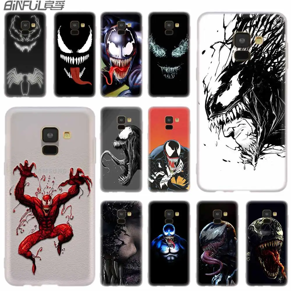 

Cover Silicone case For Samsung Galaxy A6 A8 A9 A7 A5 A3 Plus 2018 2017 2016 2015 A6S Star Venom Villain Hulk