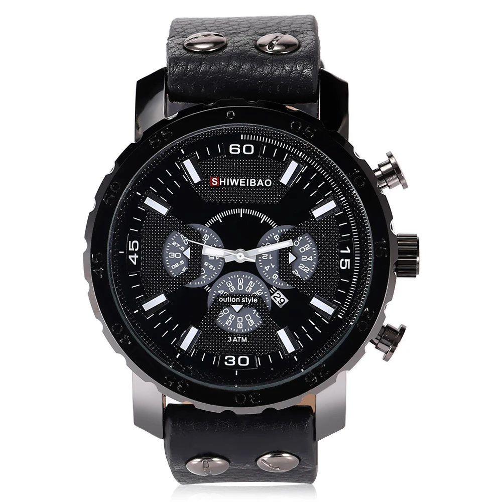 dz watch for men cool big case black case quartz wrist mens watches free shipping] (3)