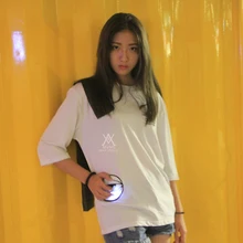 Новая модная летняя футболка женская хлопковая Удобная футболка женская одежда светящаяся футболка одежда со светодиодами MVNS-T0003