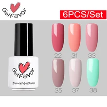 Gelfavor гель для ногтей чистый для дизайна ногтей, 7 мл, 6 шт./лот био-Гели Soak off UV лампа длительного действия Гибридный праймер для маникюра