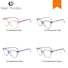 Прозрачный MUNDOS женские модные очки кошачий глаз очки для близоруких очков ретро ацетатные очки без рецепта очки для P5850-1