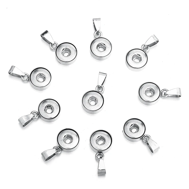 5PCS/lot Wholesale Snap Jewelry Findings Stainless Steel 12mm Snap