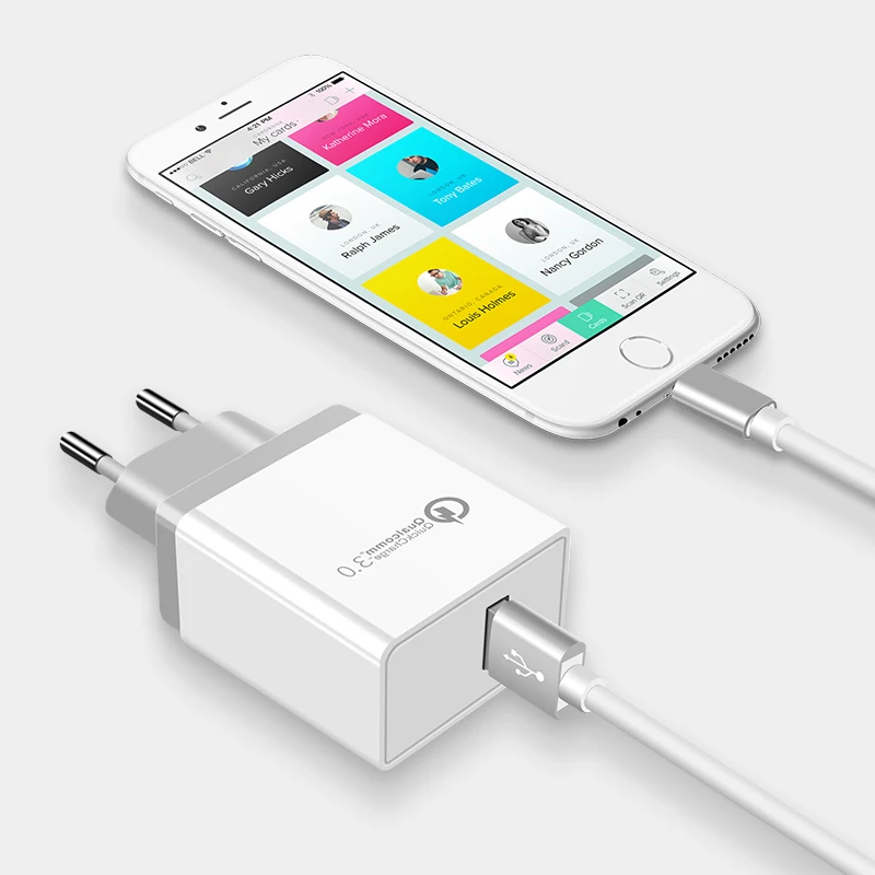 Yojock سريع تهمة 3.0 شاحن الهاتف المحمول usb شاحن 18 واط سريع الاتحاد الأوروبي التوصيل الجدار محول usb ل فون x سامسونج xiaomi هواوي