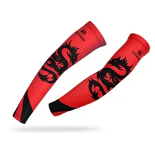 XINTOWN Велоспорт рукава Дракон узор бег велосипед Reathable быстросохнущая Защита от солнца запонки защитный красный