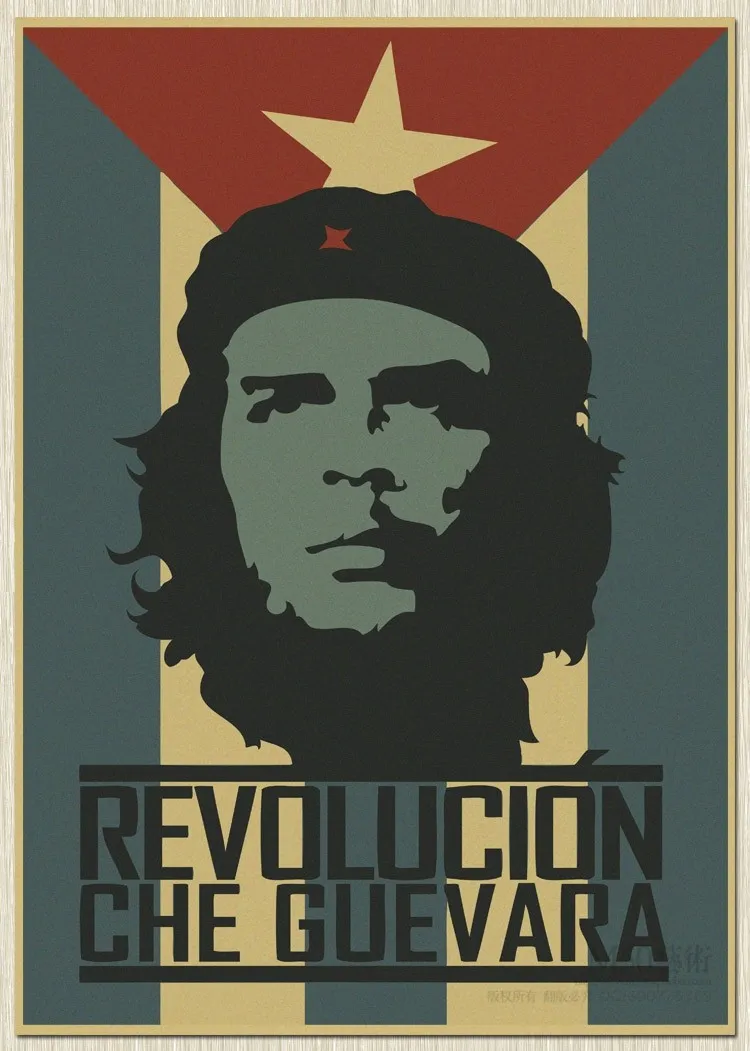 Ретро Че Гевара плакаты крафт-бумага настенный плакат большая комната Фотография печатает Куба солдат революция