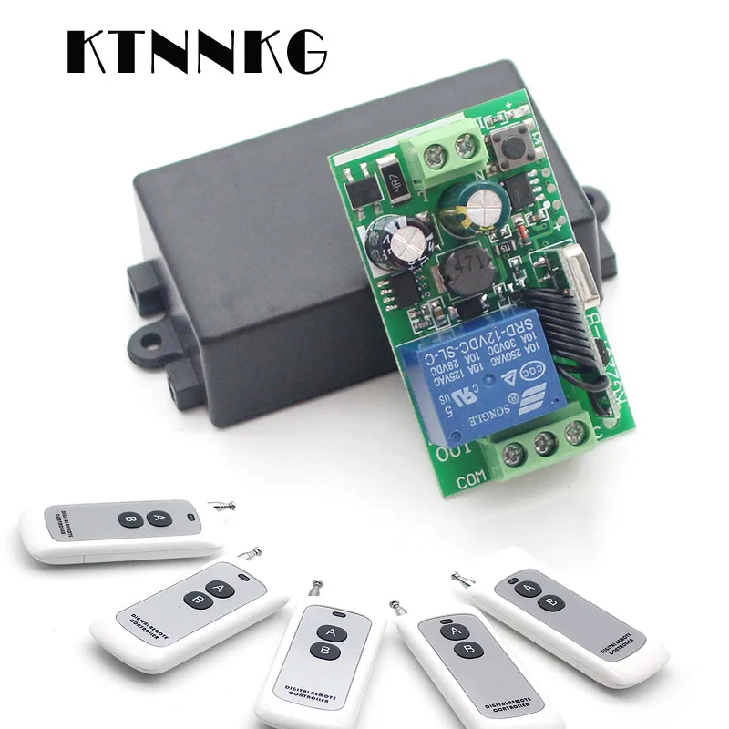 

AC110V 220V 250V 1CH Wireless Remote Switch DIY Relay Module Smart home intelligent Receiver , RF Transmitter ,433MHz