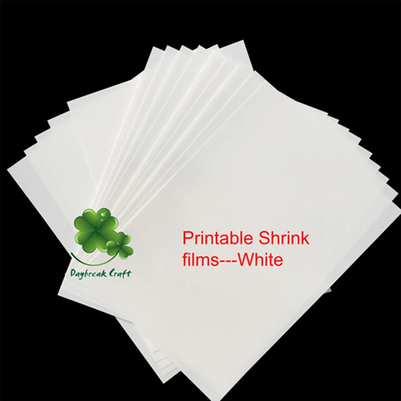 A4 принтер струйный термоусадочная пленка пластиковый лист DIY креативные украшения для печати термоусадочные пленки(упаковка из 50 - Цвет: white