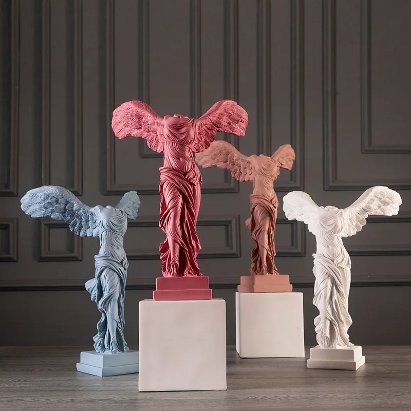 

Goddess Of Victory Statue Victory Goddess Art Sculpture Resin Art&Craft Home Decoration Accessories For Living Room 55cm R899