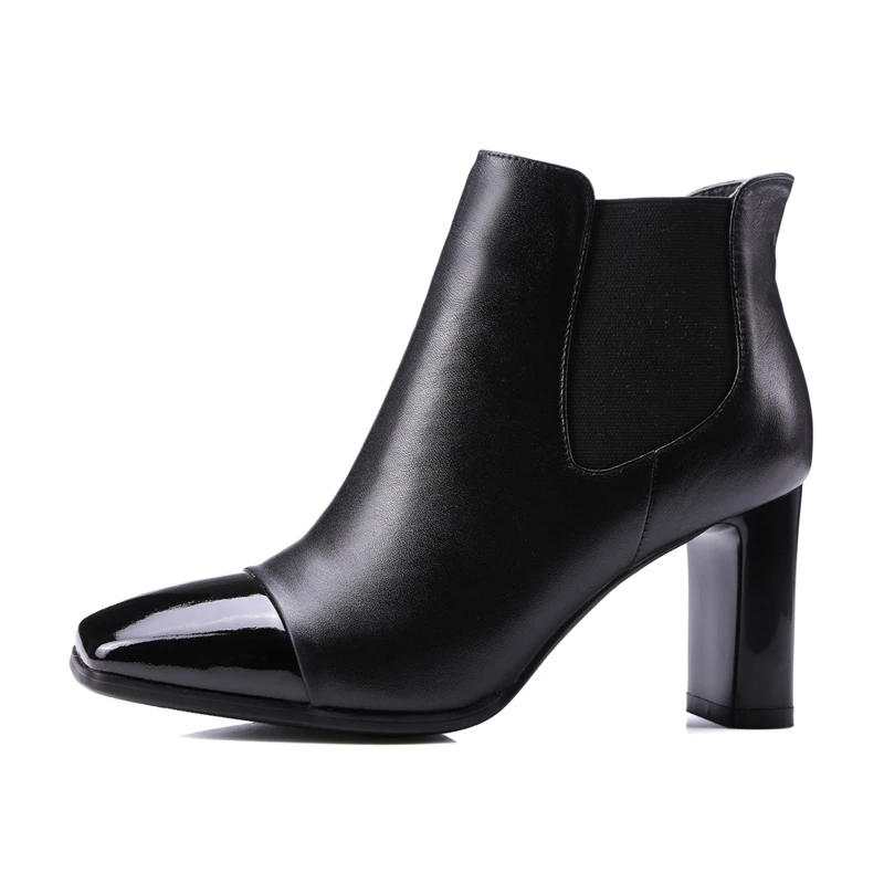 D'hiver Enmayer Chaussures Carré Orteil Bottes Black Femmes 40 Hiver Carrés De Cheville Zyl1757 Talon Size34 Mujer Zapatos 77Bw8
