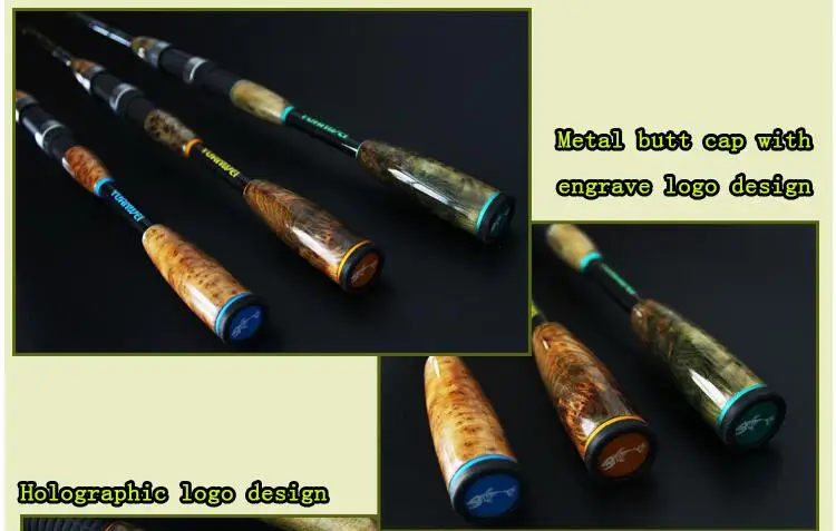 Alça de Carbono Vara de Pesca Equipamento de Pesca l de Madeira Yuanwei ul - Spinning Pesca Rod 2sec Hastes Isca Vara Olta 1.8 m 1.98 2.1 11 Cheap Varas de pescar