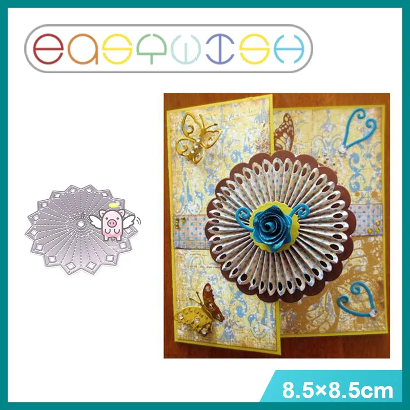 Easywish Folding Flowers Stencil Metal Cutting Dies