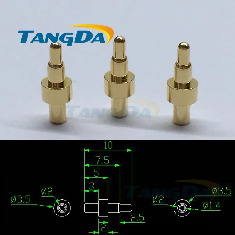 Tangda pogopin 3 5*10 мм разъемы медицинский эластичный штырь Электрический зонд