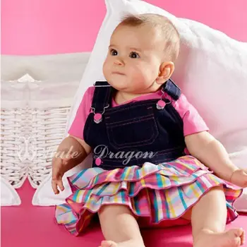

Newborn Clothing Patterns Infant Clothing Baby Girl Summer Kids Denim Overall Dress 2 Pcs Brand Girls 1st Birthday Tutu Dress