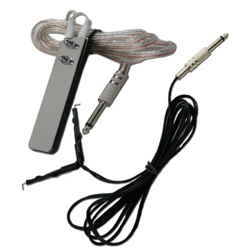 

High Quality Stainless Steel Mini Flat Foot Switch Pedal Clip Cord Kit for Tattoo Machine Power Supply Wholesale