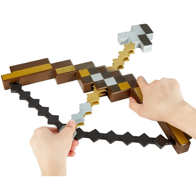 Hot sell Minecraft toy pixel Mosaic Minecraft bow and