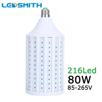 

80W LED Bulbs Lamp 5730 5630 SMD E26 E27 B22 E40 216 LEDs Warm white Corn Bulb Pendant Lighting AC85-265V Ceiling corn Light