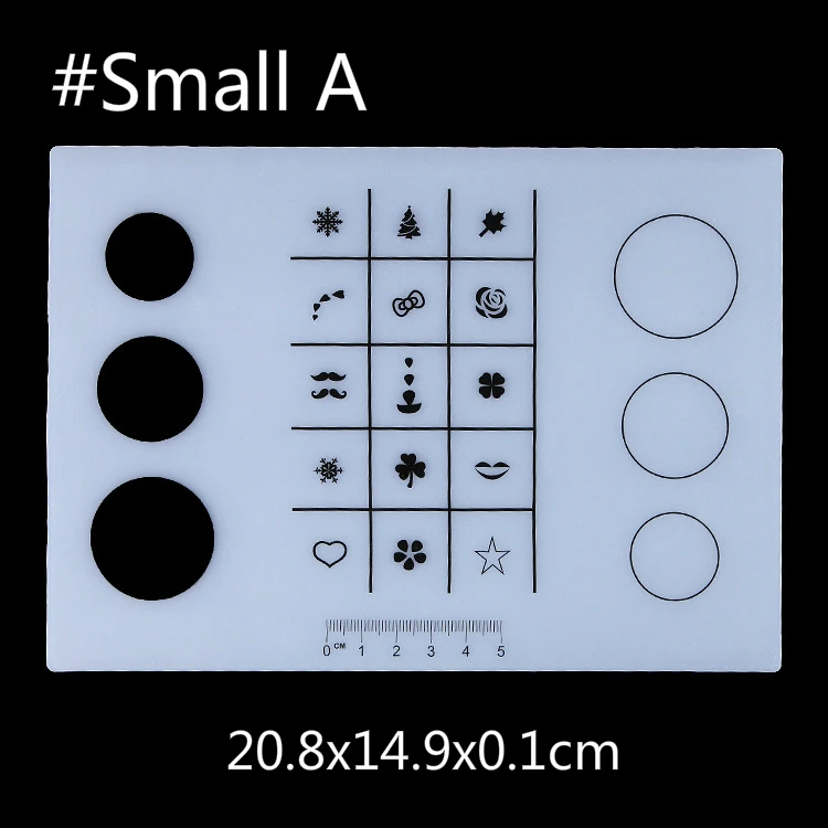 Мини-коврик для стемпинга, дизайн ногтей, силиконовый коврик для без водяного мрамора, для сухого тиснения ногтей, обратная штамповка пластин, инструменты для дизайна ногтей