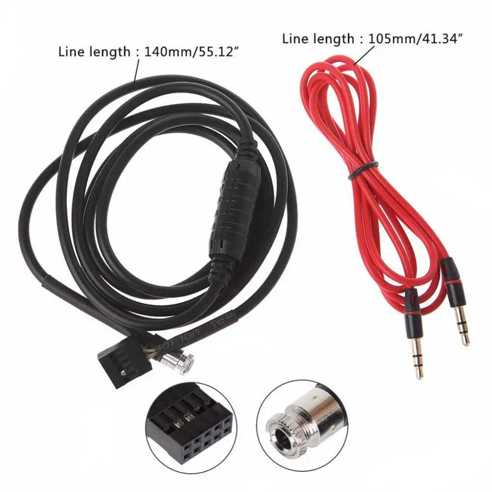 Car Audio AUX Cable To Replace CD Changer 3.5mm Female Socket For BMW