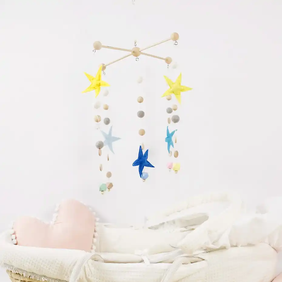 Diy Nursery Mobile Baby Crib Mobile With Five Star Hand Making